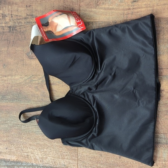 Flexees Black Longline Bra Underwire  Comfort Control Waist Shaping NWT Sz 38C - Picture 6 of 7